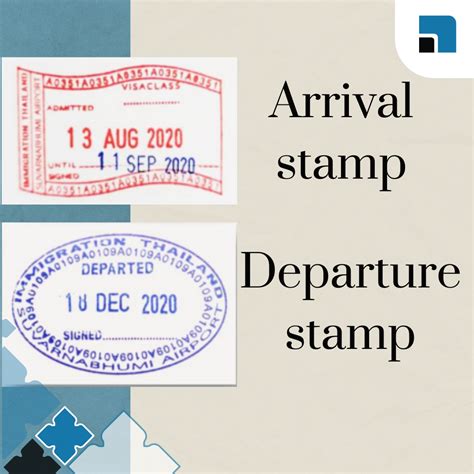 Departure stamp